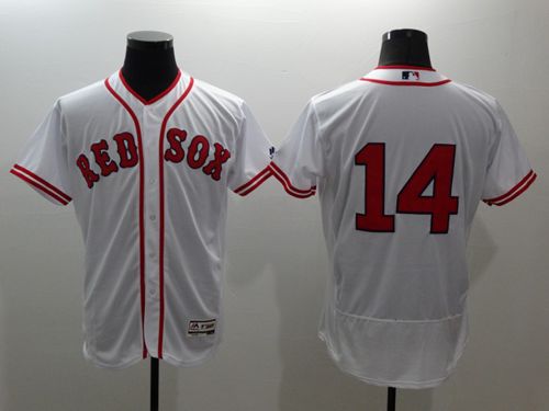 Red Sox #14 Jim Rice White Flexbase Authentic Collection Cooperstown Stitched MLB Jersey - Click Image to Close